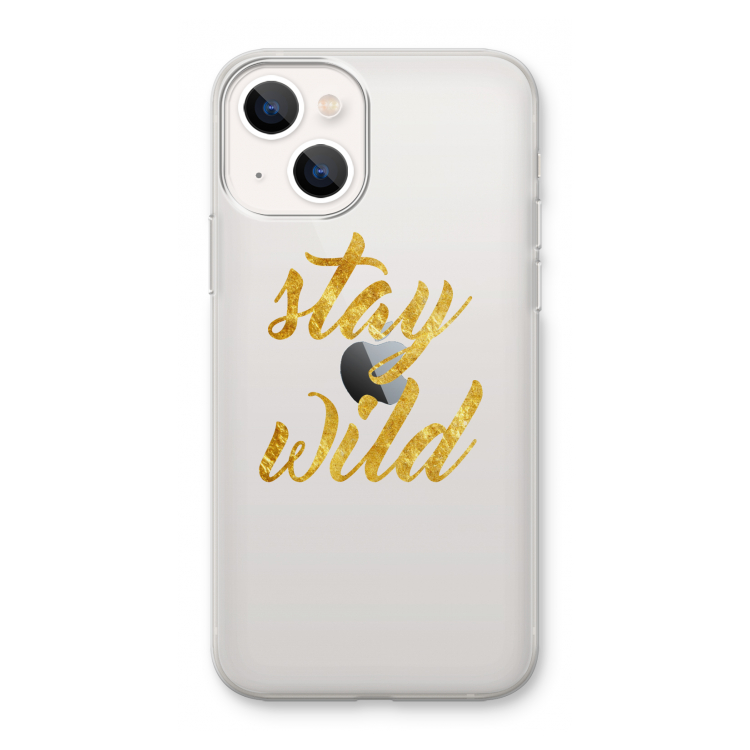 Stay wild: iPhone 13 mini Transparant Hoesje