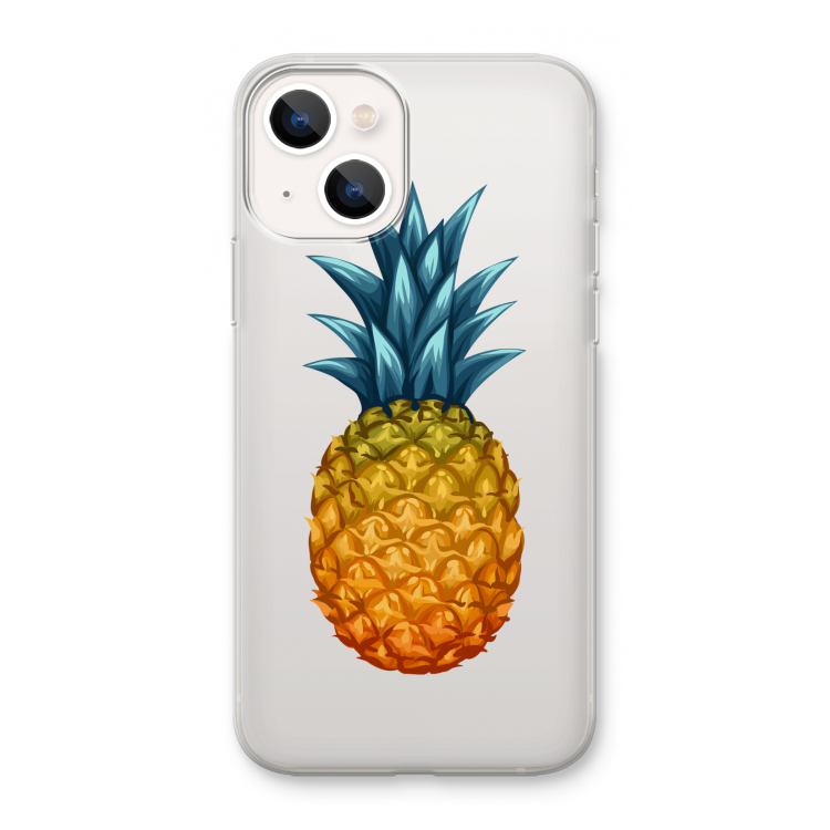 Grote ananas: iPhone 13 mini Transparant Hoesje