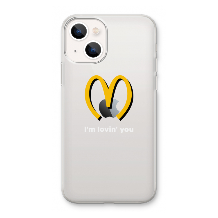 I'm lovin' you: iPhone 13 mini Transparant Hoesje