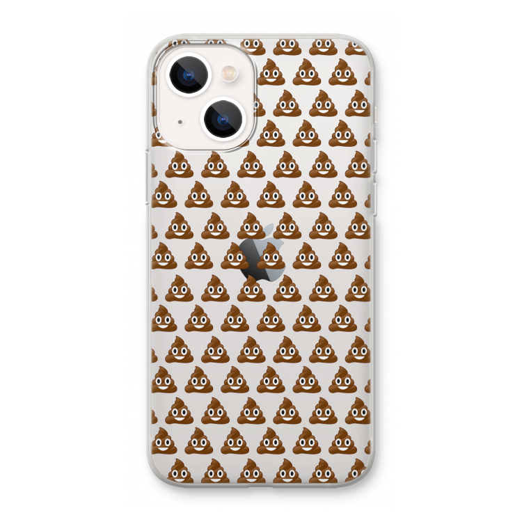 Poop emoji: iPhone 13 mini Transparant Hoesje