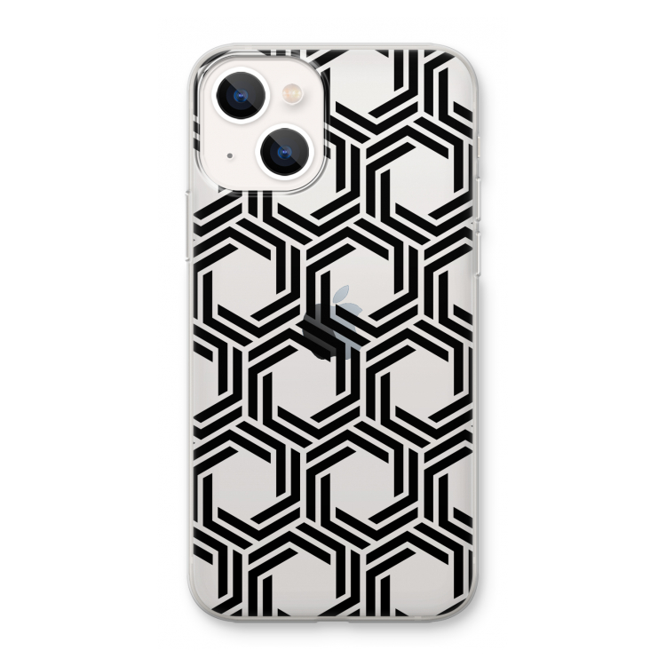 Geometrisch patroon: iPhone 13 mini Transparant Hoesje