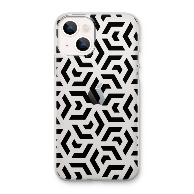 Crazy pattern: iPhone 13 mini Transparant Hoesje