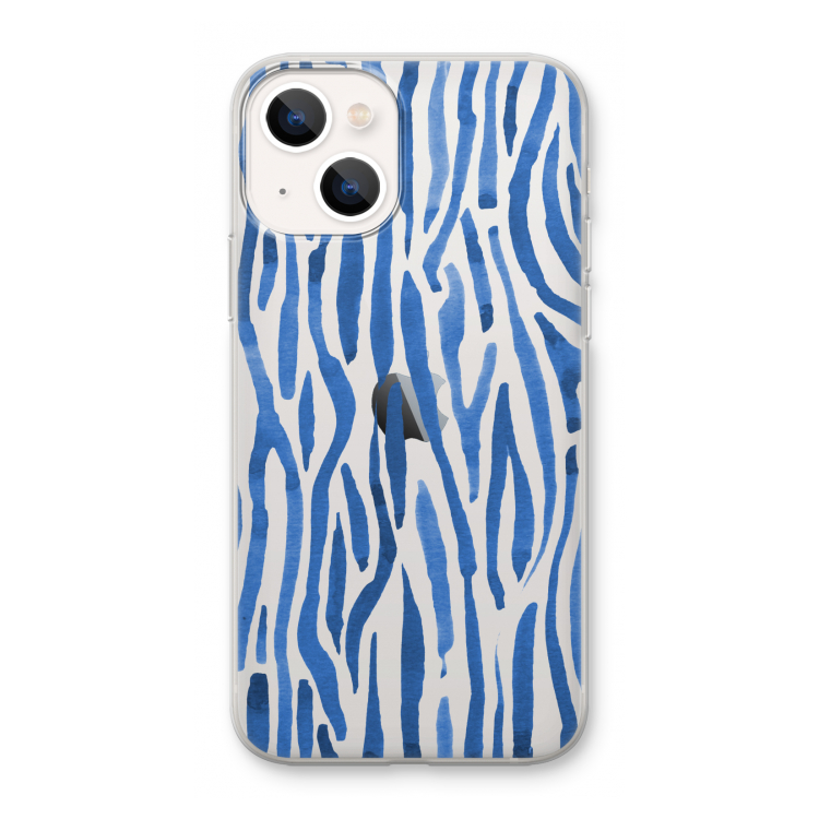 Blauwe nerven: iPhone 13 mini Transparant Hoesje