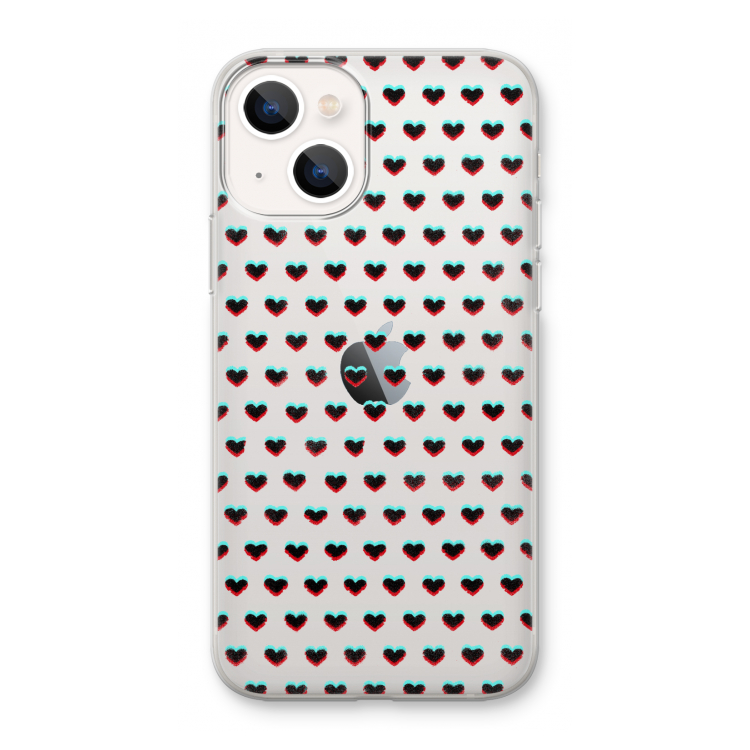 Hartjes: iPhone 13 mini Transparant Hoesje