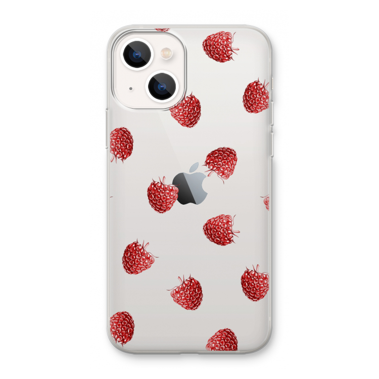 Framboosjes: iPhone 13 mini Transparant Hoesje