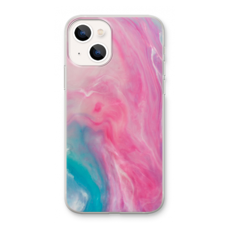 Roze explosie: iPhone 13 mini Transparant Hoesje