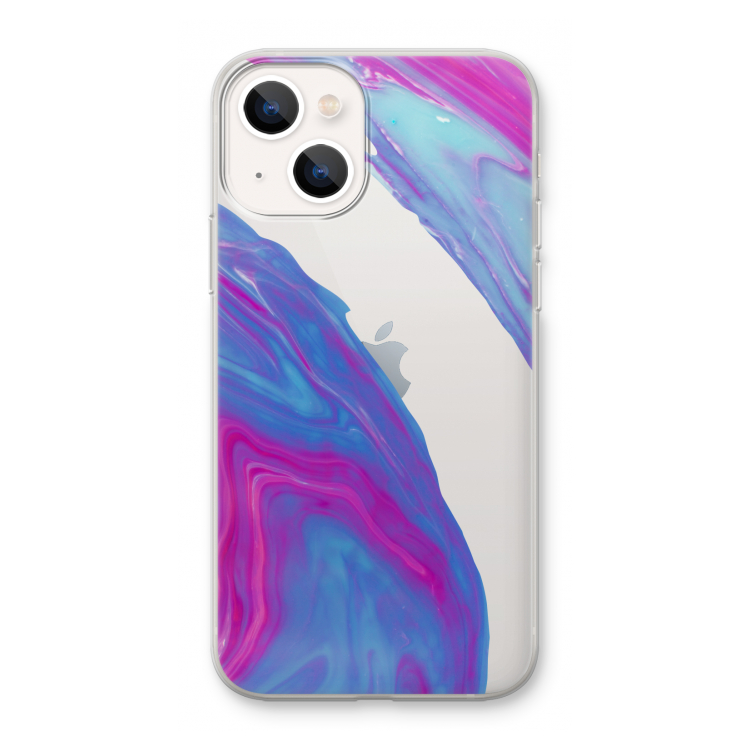 Zweverige regenboog: iPhone 13 mini Transparant Hoesje