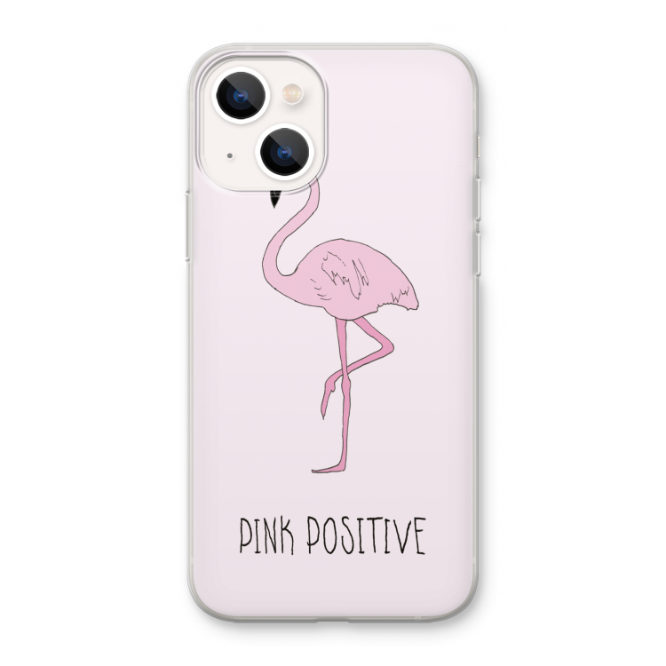 Pink positive: iPhone 13 mini Transparant Hoesje