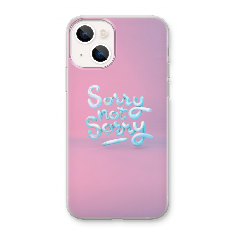Sorry not sorry: iPhone 13 mini Transparant Hoesje