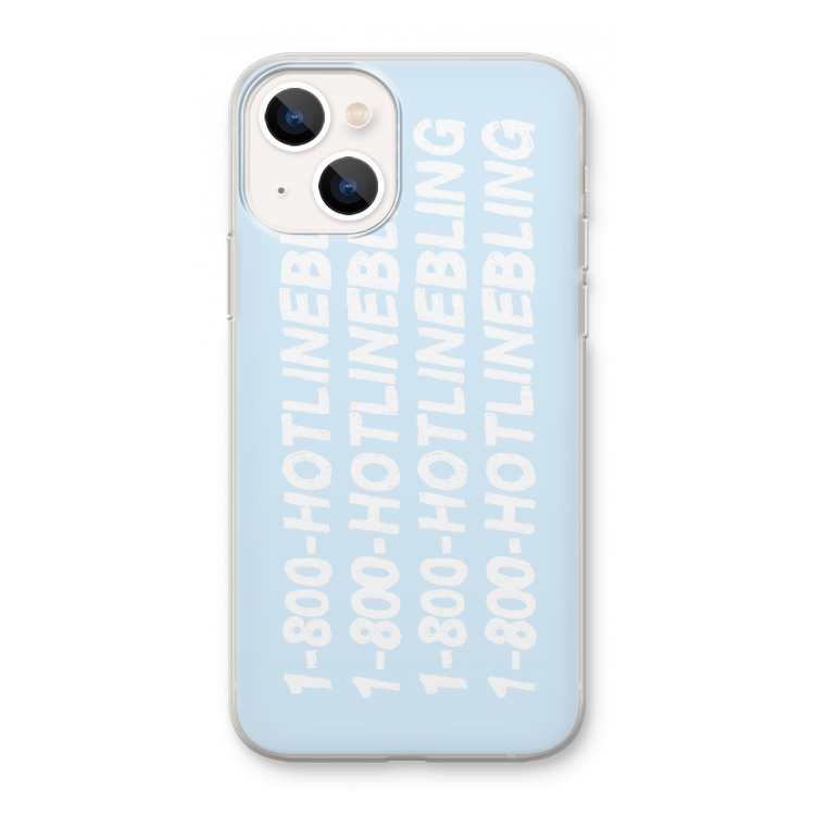 Hotline bling blue: iPhone 13 mini Transparant Hoesje