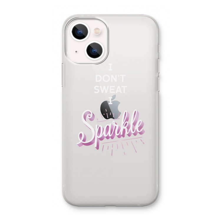 Sparkle quote: iPhone 13 mini Transparant Hoesje