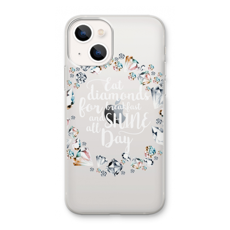Diamonds: iPhone 13 mini Transparant Hoesje