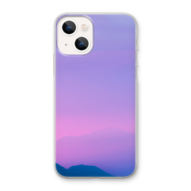 Sunset pastel: iPhone 13 mini Transparant Hoesje