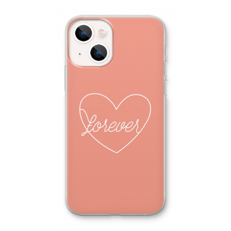 Forever heart: iPhone 13 mini Transparant Hoesje