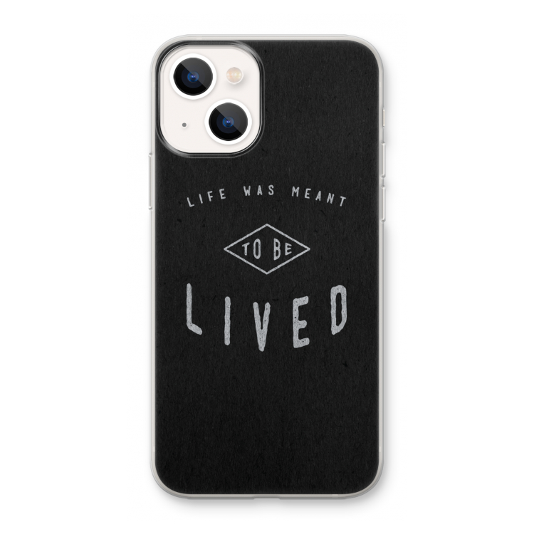 To be lived: iPhone 13 mini Transparant Hoesje