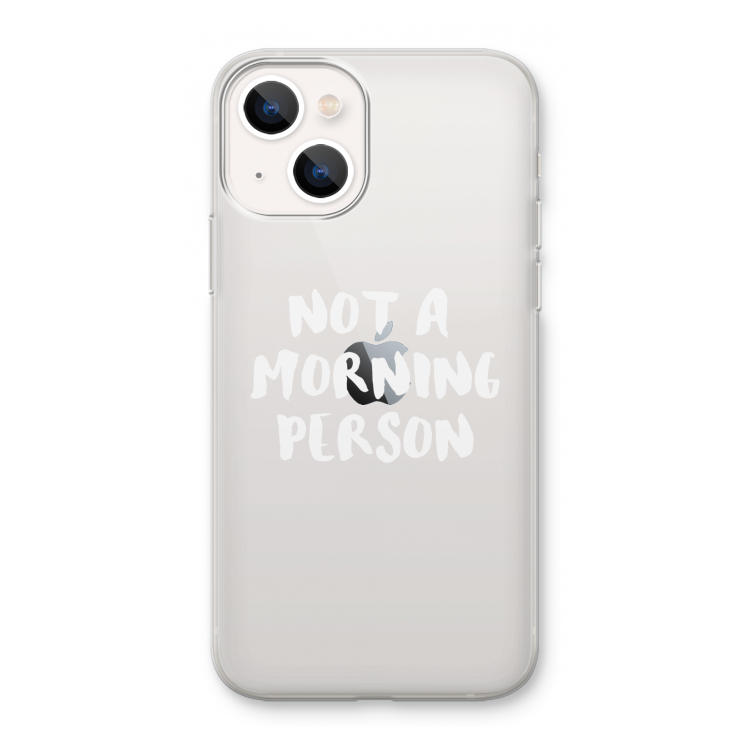 Morning person: iPhone 13 mini Transparant Hoesje