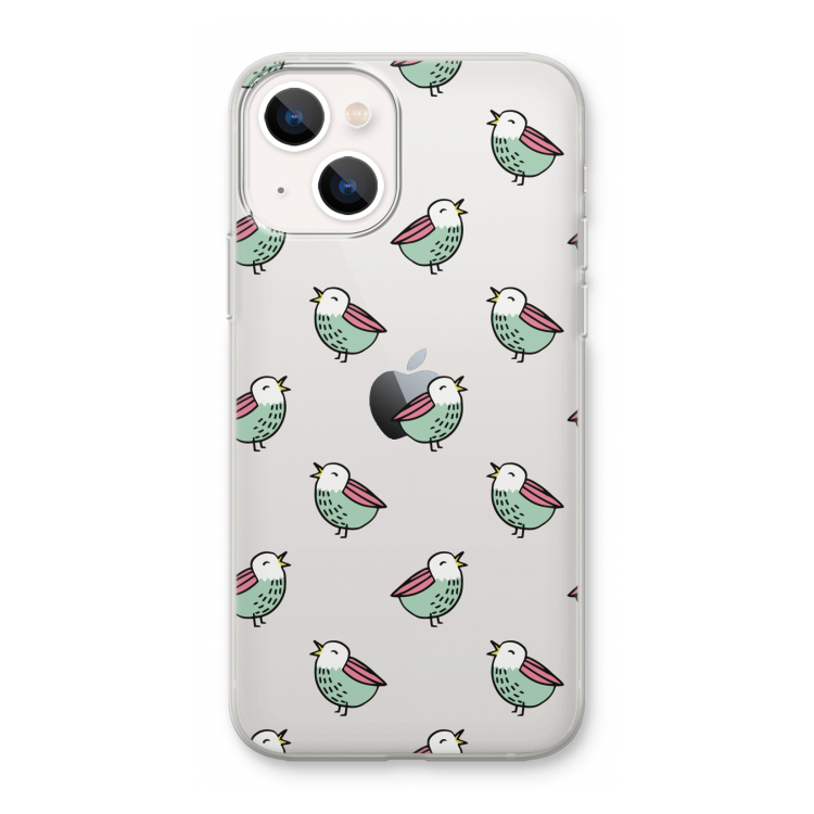 Vogeltjes: iPhone 13 mini Transparant Hoesje