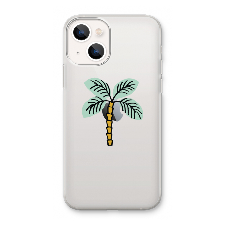 Palmboom: iPhone 13 mini Transparant Hoesje