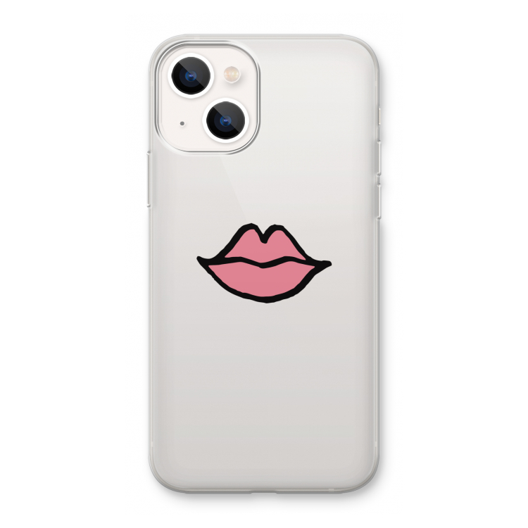 Kusje: iPhone 13 mini Transparant Hoesje