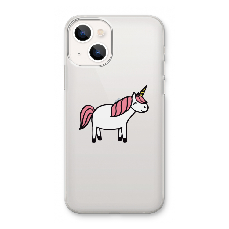 Eenhoorn: iPhone 13 mini Transparant Hoesje