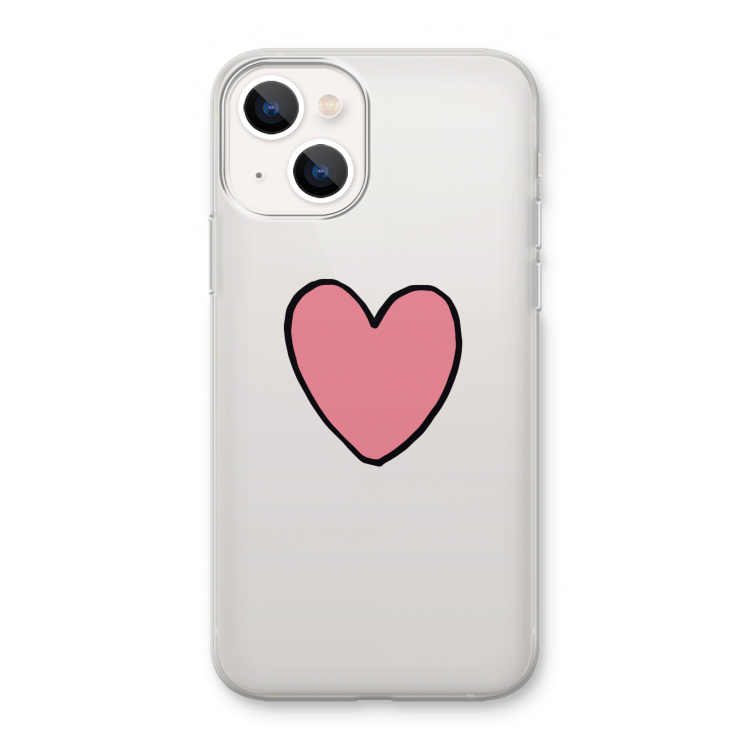 Hartje: iPhone 13 mini Transparant Hoesje