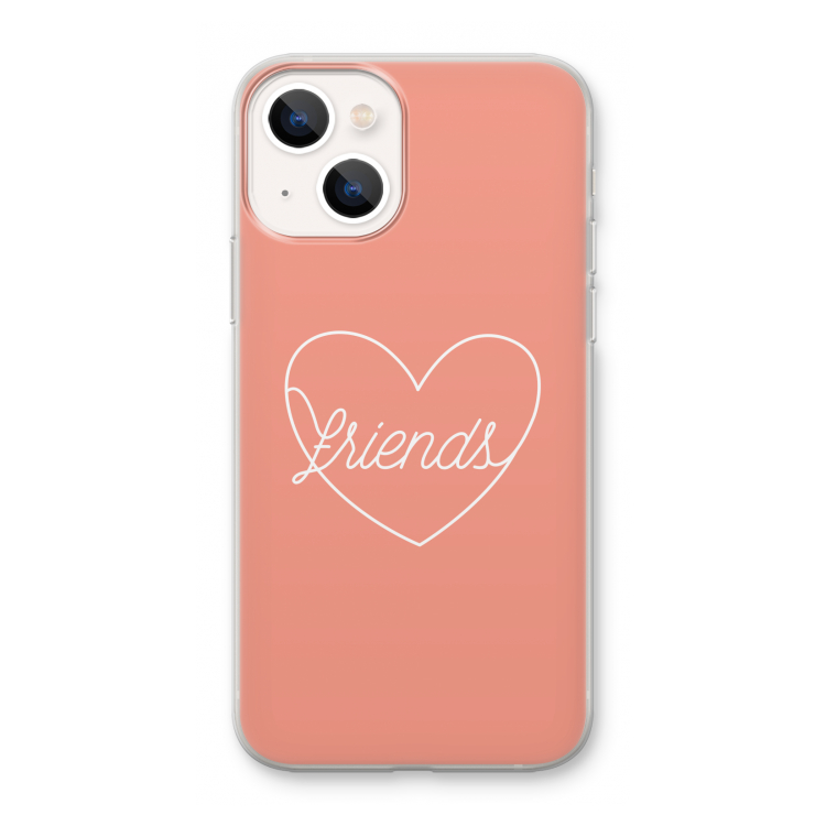 Friends heart: iPhone 13 mini Transparant Hoesje
