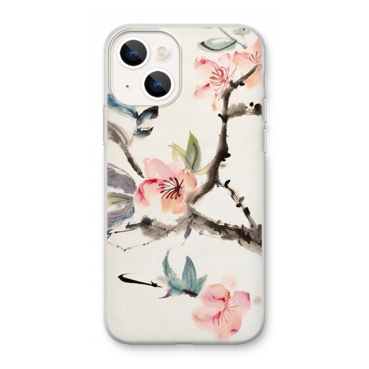 Japanse bloemen: iPhone 13 mini Transparant Hoesje