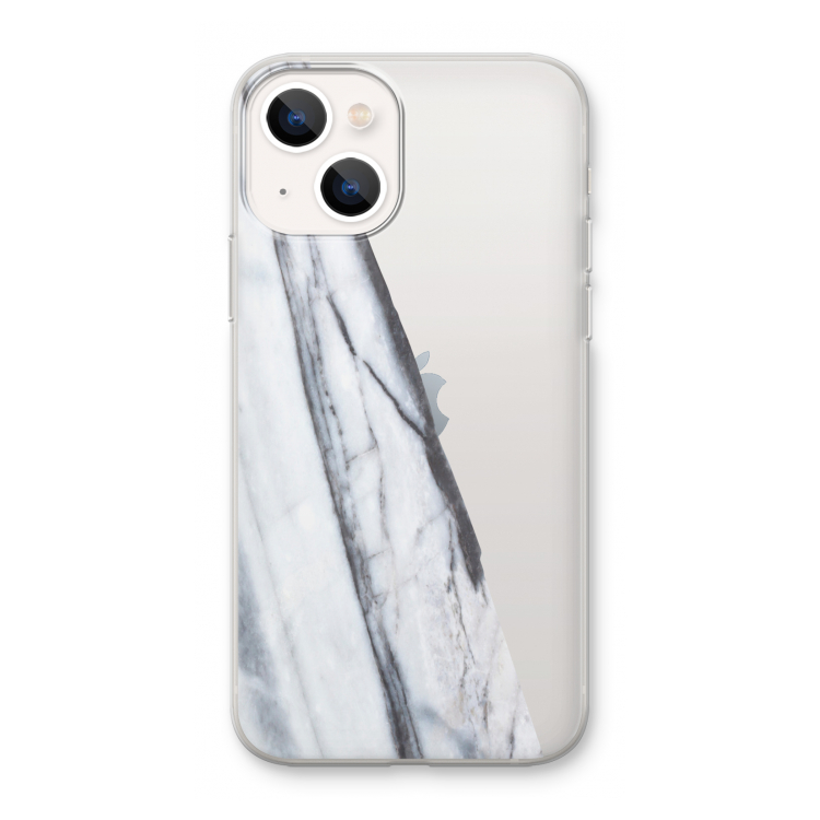 Gestreepte marmer: iPhone 13 mini Transparant Hoesje