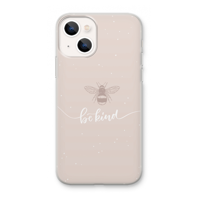 Be(e) kind: iPhone 13 mini Transparant Hoesje