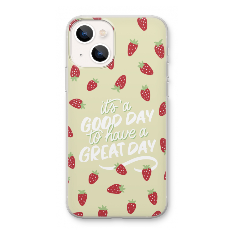 Don't forget to have a great day: iPhone 13 mini Transparant Hoesje