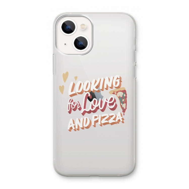 Pizza is the answer: iPhone 13 mini Transparant Hoesje