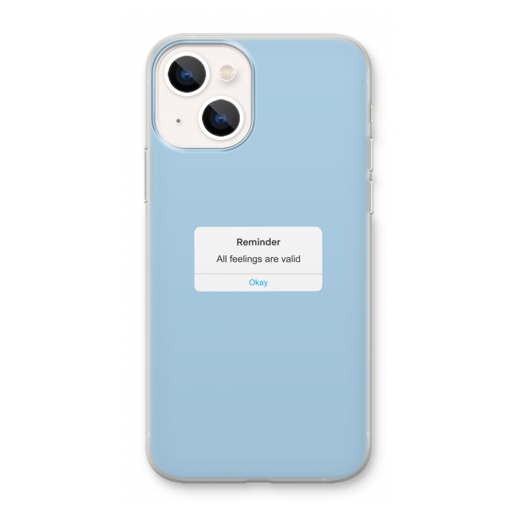 Reminder: iPhone 13 mini Transparant Hoesje