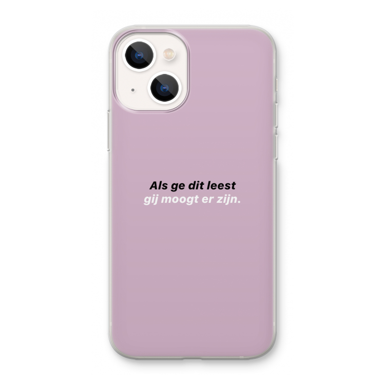 gij moogt er zijn: iPhone 13 mini Transparant Hoesje