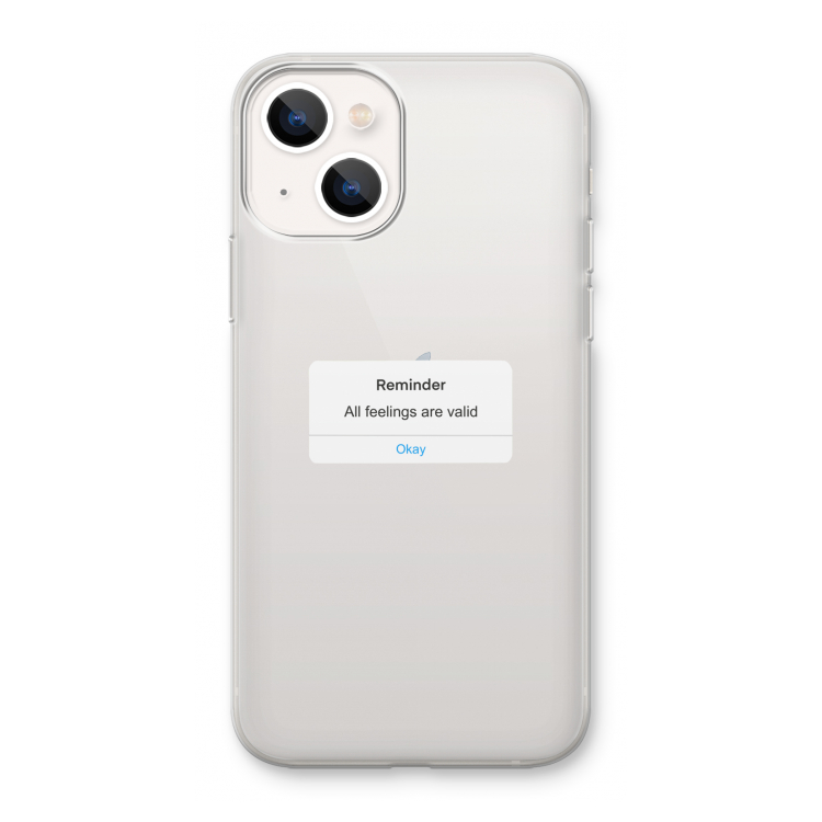 Reminder: iPhone 13 mini Transparant Hoesje