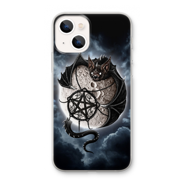 Volle maan: iPhone 13 mini Transparant Hoesje
