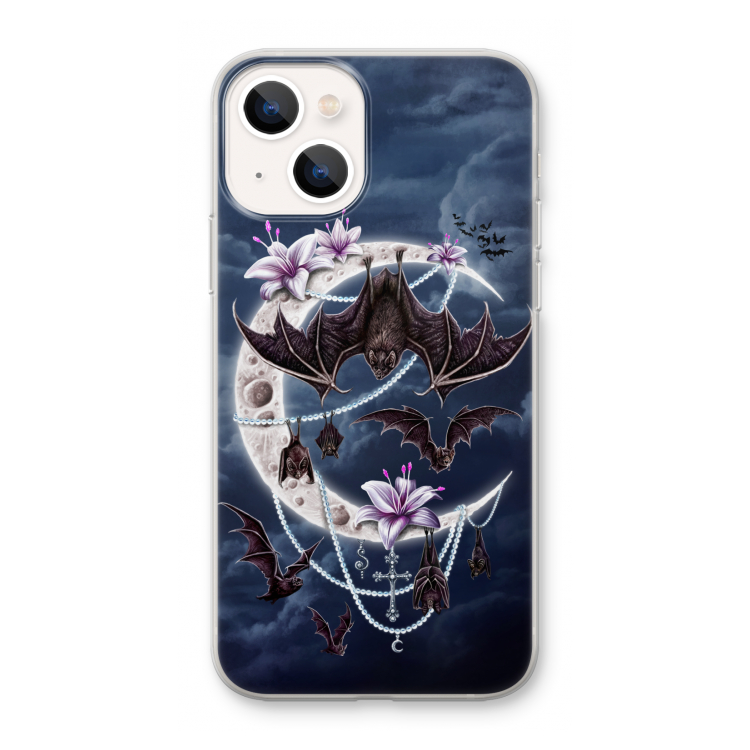 Vleermuizen Maan: iPhone 13 mini Transparant Hoesje