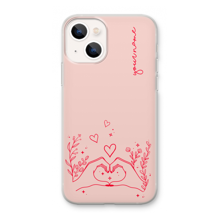 Love is in the air: iPhone 13 mini Transparant Hoesje