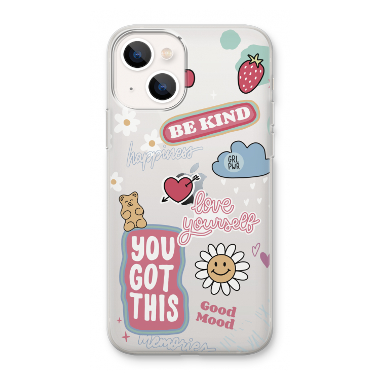 Positivity: iPhone 13 mini Transparant Hoesje