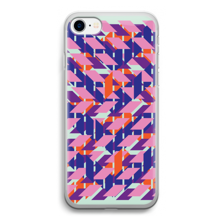 Skew Blush 3: iPhone SE 2020 Transparant Hoesje
