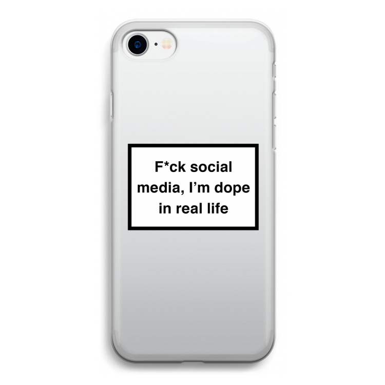 I'm dope: iPhone SE 2020 Transparant Hoesje