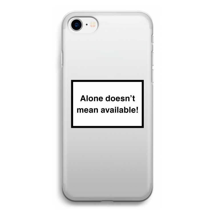 Alone: iPhone SE 2020 Transparant Hoesje