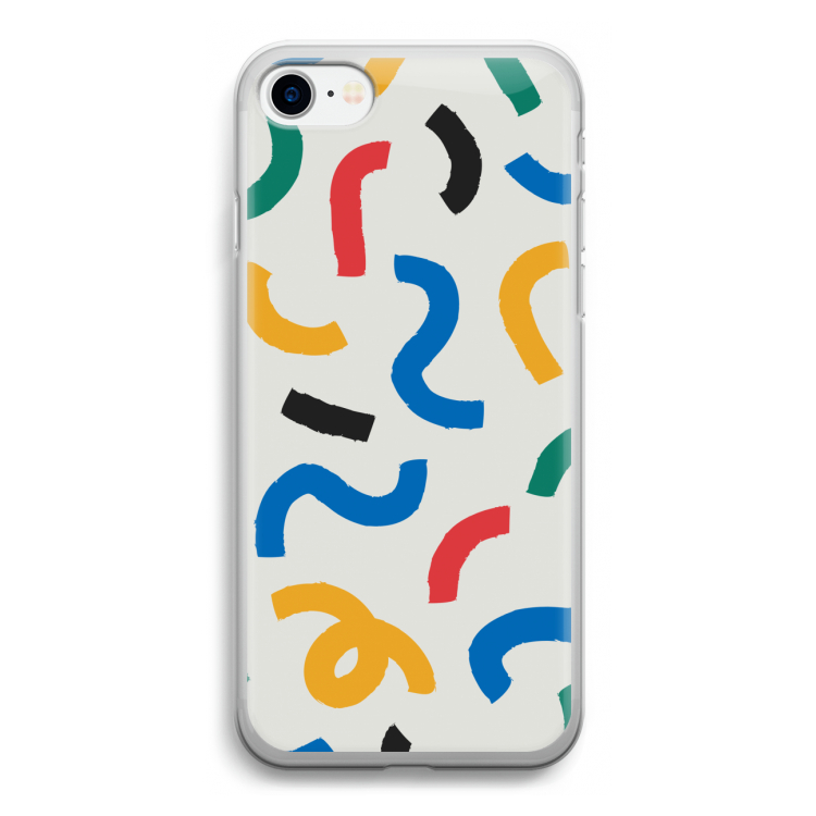Illustratieve pop 2: iPhone SE 2020 Transparant Hoesje