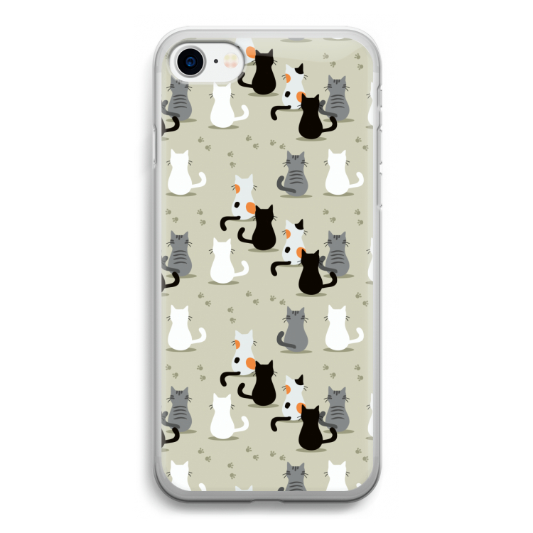Katten: iPhone SE 2020 Transparant Hoesje