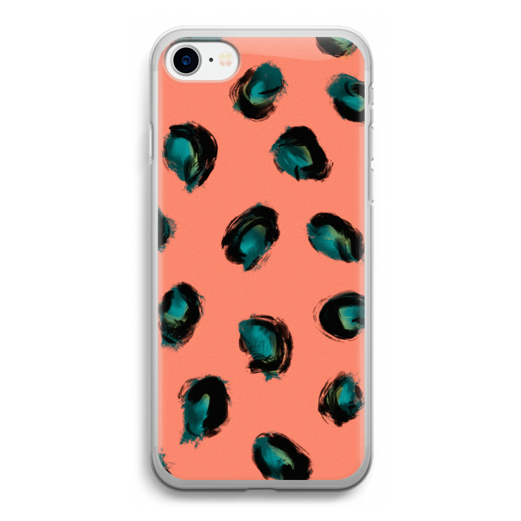 Pink Cheetah: iPhone SE 2020 Transparant Hoesje