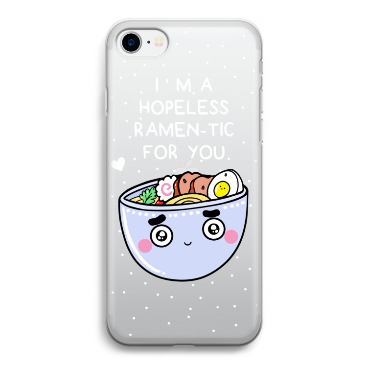 I'm A Hopeless Ramen-Tic For You: iPhone SE 2020 Transparant Hoesje