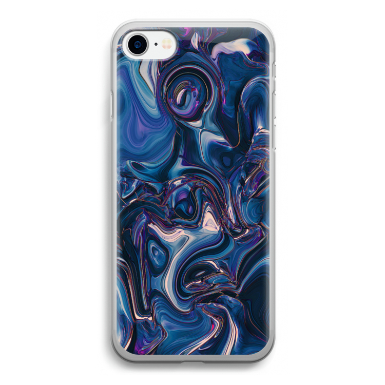 Mirrored Mirage: iPhone SE 2020 Transparant Hoesje