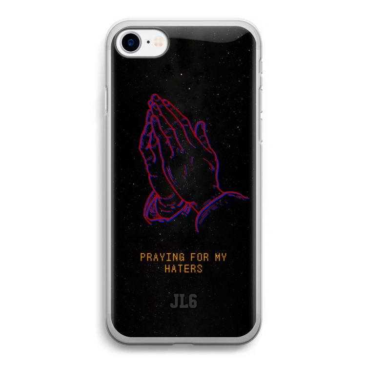 Praying For My Haters: iPhone SE 2020 Transparant Hoesje