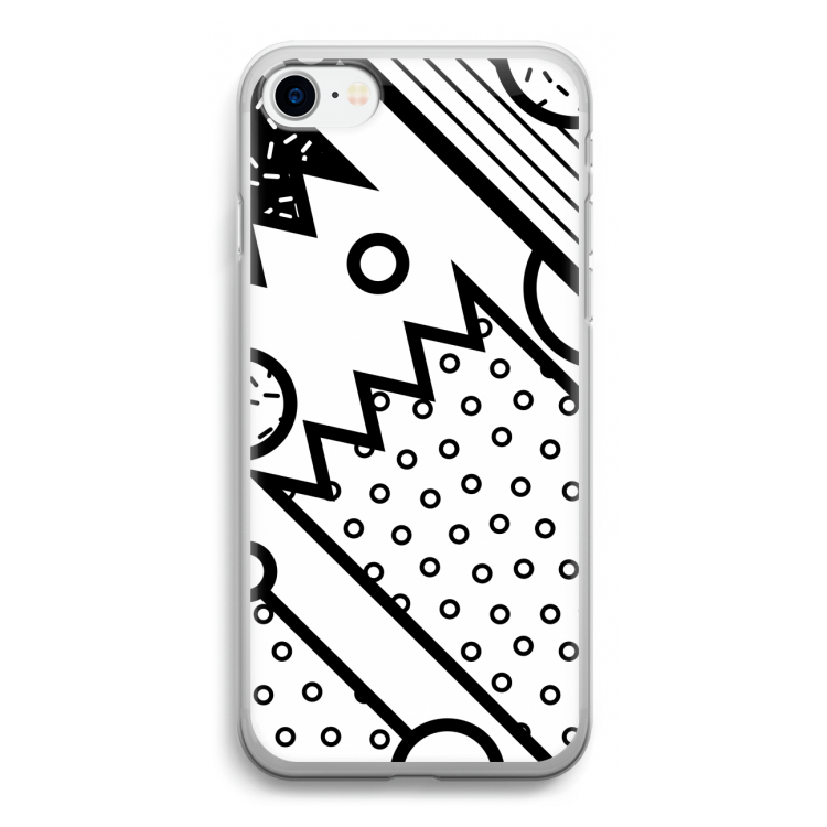 Pop Art #4: iPhone SE 2020 Transparant Hoesje
