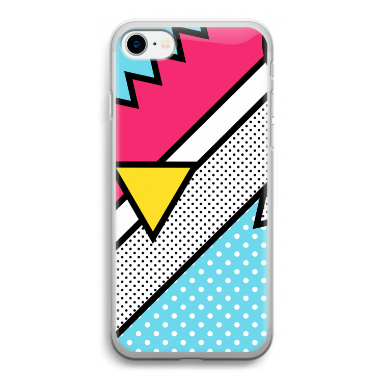 Pop Art #3: iPhone SE 2020 Transparant Hoesje