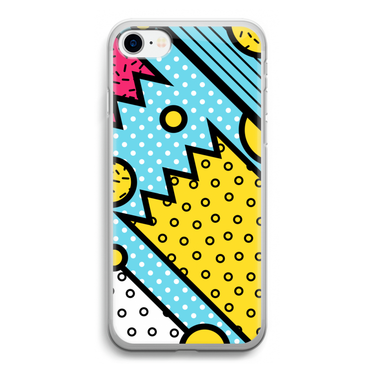 Pop Art #1: iPhone SE 2020 Transparant Hoesje
